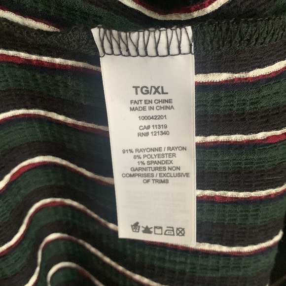 Dynamite striped mock neck midi bodycon dress - Picture 5 of 5